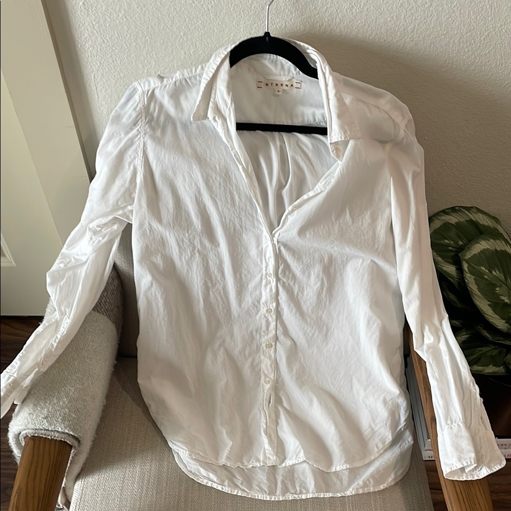 Xirena White Button-Up Women's Top